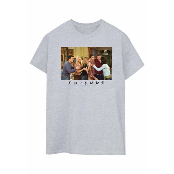 Friends Womens/Ladies Group Photo Apartment Cotton Boyfriend T-Shirt Sports Grey XL