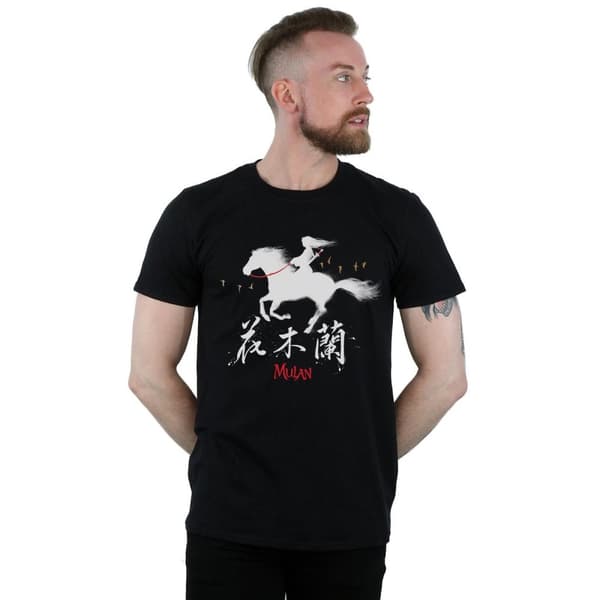 Disney T-shirt med vindsilhuett från Mulan-filmen för herrar