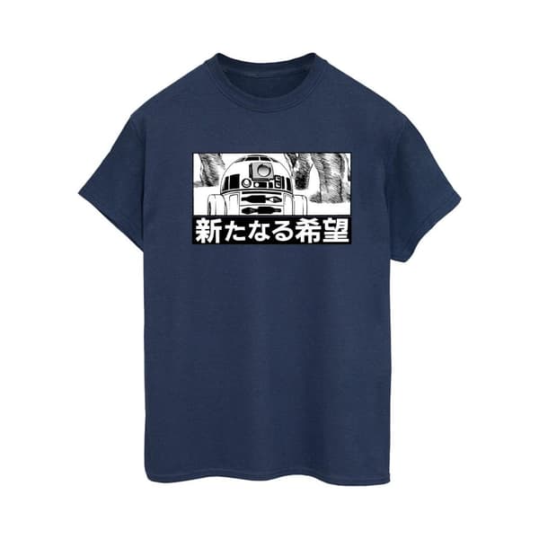 Star Wars Womens/Ladies R2D2 Japanese Cotton Boyfriend T-Shirt