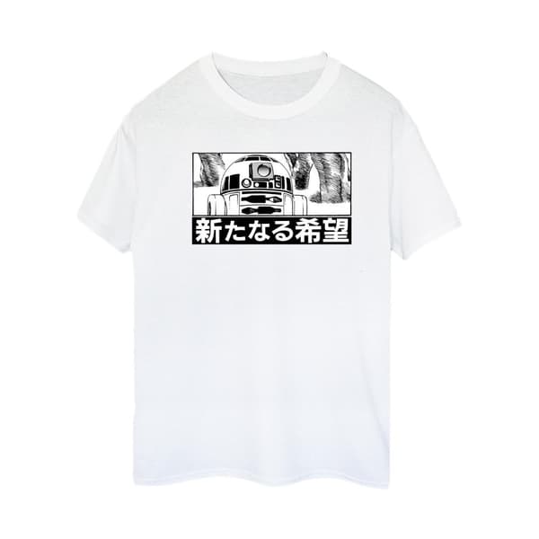 Star Wars Womens/Ladies R2D2 Japanese Cotton Boyfriend T-Shirt