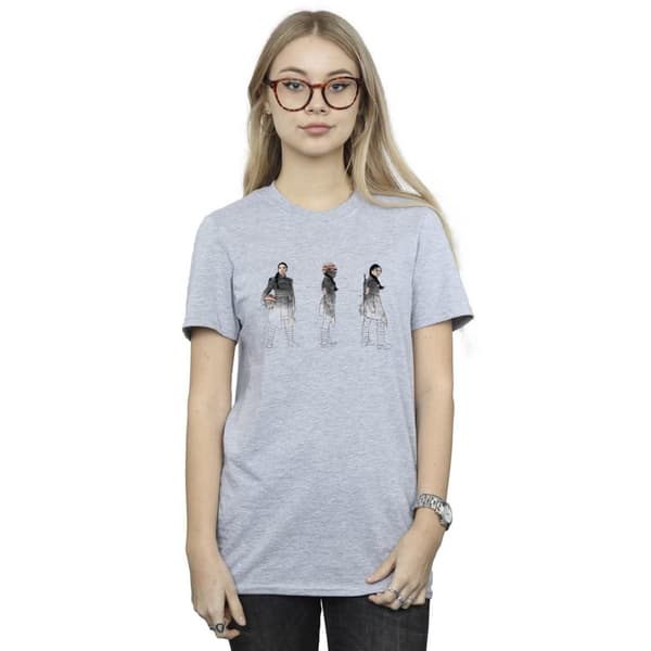 Star Wars Womens/Ladies The Book Of Boba Fett Fennec Painted Concept Cotton Boyfriend T-Shirt