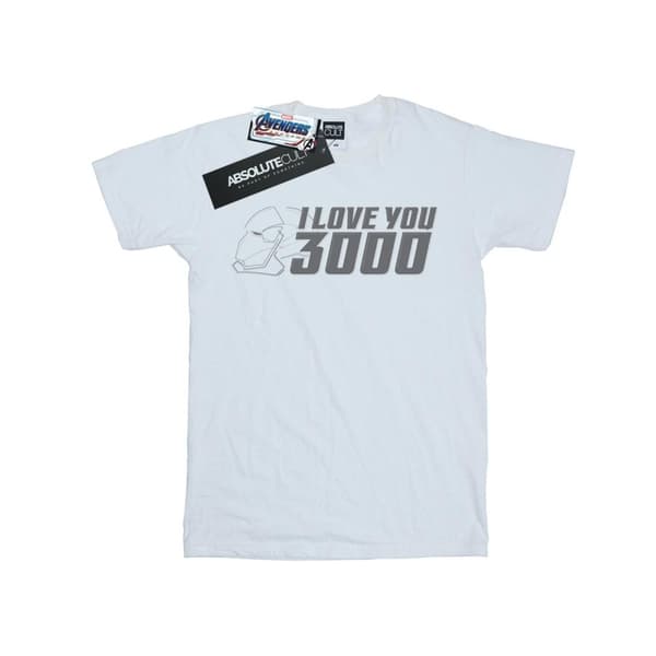 Marvel Mens Avengers Endgame I Love You 3000 hjälm t-shirt White S