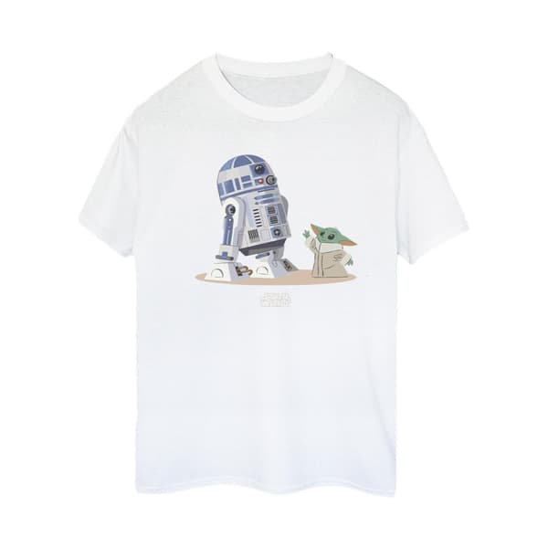 Star Wars Womens/Ladies The Mandalorian R2D2 And Grogu Cotton Boyfriend T-Shirt