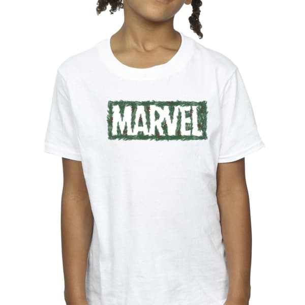 Marvel Girls Holly Logo Cotton T-Shirt