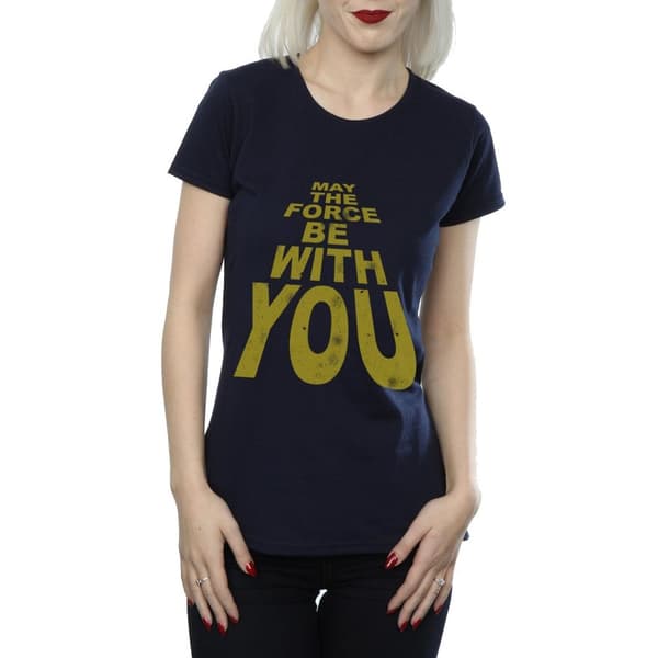 Star Wars Womens/Ladies May The Force Be With You Cotton T-Shirt
