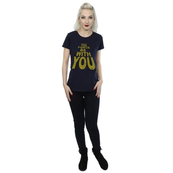 Star Wars Womens/Ladies May The Force Be With You Cotton T-Shirt