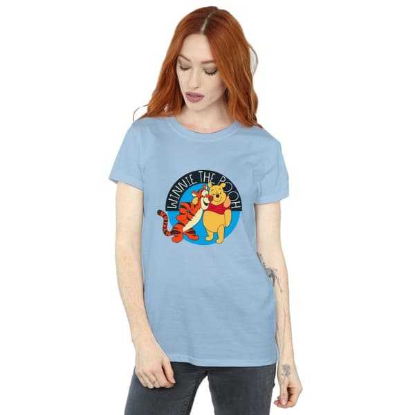Disney Dam/kvinnor Winnie The Pooh With Tigger Boyfriend T-shirt i bomull