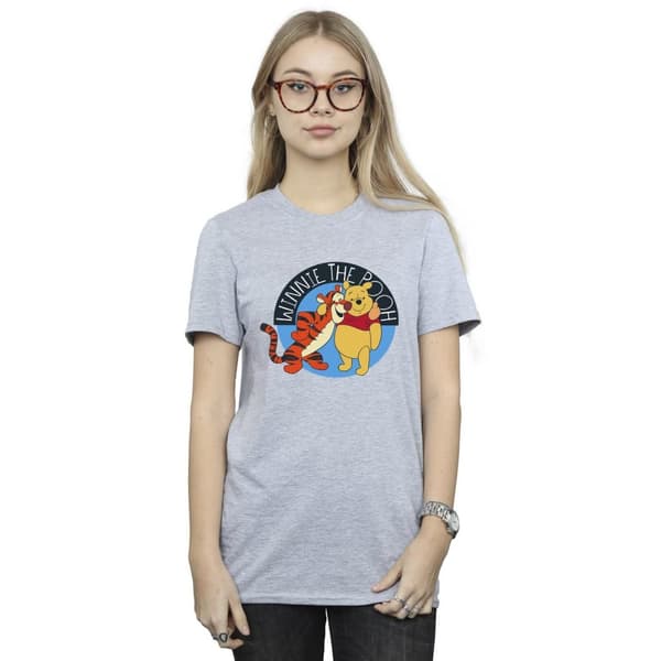 Disney Dam/kvinnor Winnie The Pooh With Tigger Boyfriend T-shirt i bomull