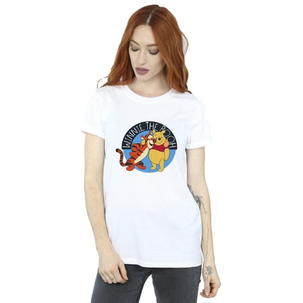 Disney Dam/kvinnor Winnie The Pooh With Tigger Boyfriend T-shirt i bomull