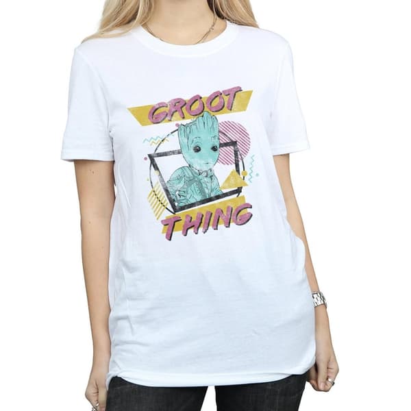 Marvel Womens/Ladies Guardians Of The Galaxy Vol. 2 Groot Thing Cotton Boyfriend T-Shirt