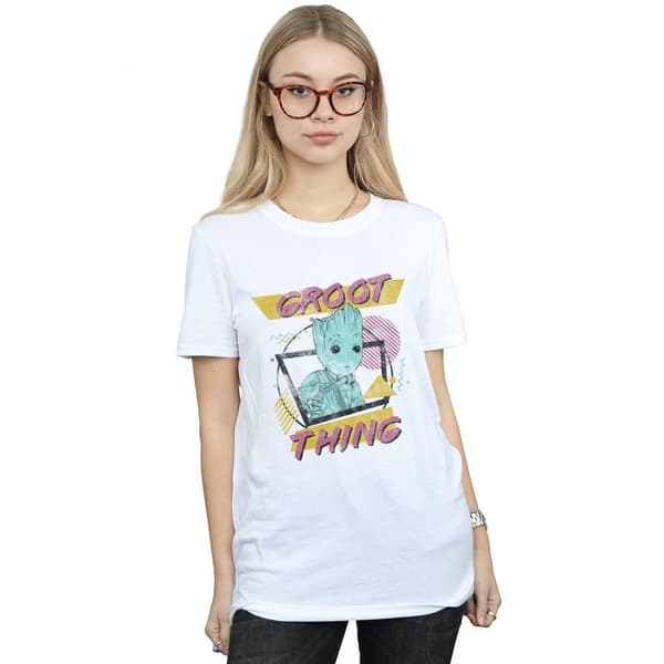 Marvel Womens/Ladies Guardians Of The Galaxy Vol. 2 Groot Thing Cotton Boyfriend T-Shirt