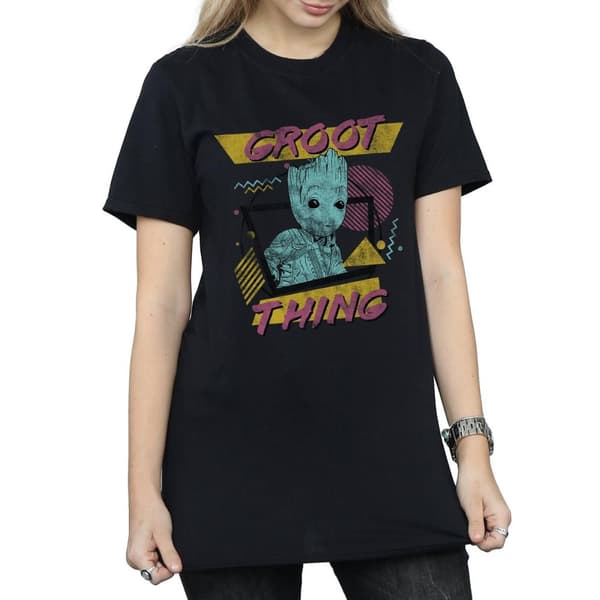 Marvel Womens/Ladies Guardians Of The Galaxy Vol. 2 Groot Thing Cotton Boyfriend T-Shirt