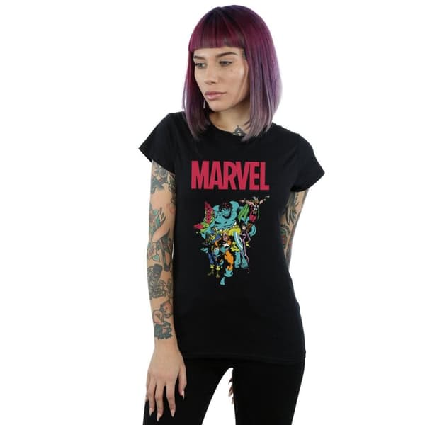 Marvel Womens/Ladies Avengers Pop Group Cotton T-Shirt