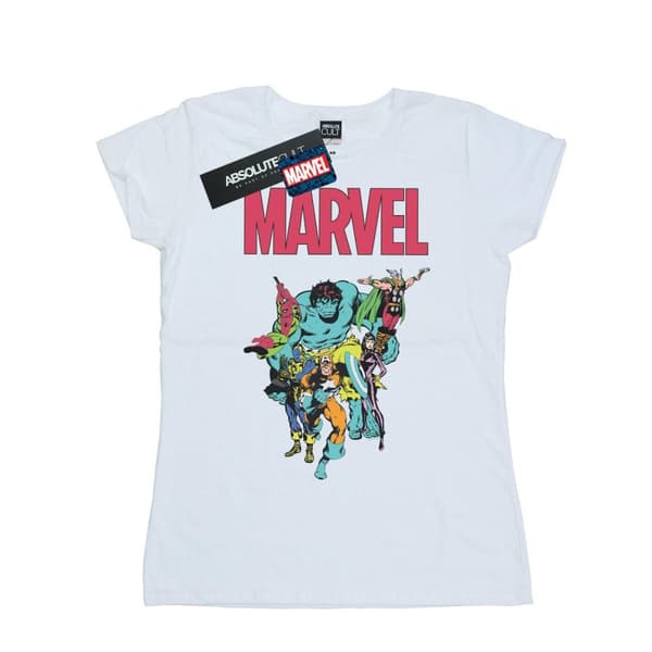 Marvel Womens/Ladies Avengers Pop Group Cotton T-Shirt White XXL