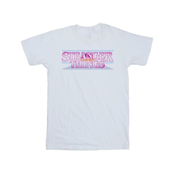 Netflix Girls Stranger Things Retro Title Cotton T-Shirt