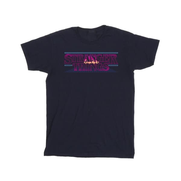 Netflix Girls Stranger Things Retro Title Cotton T-Shirt