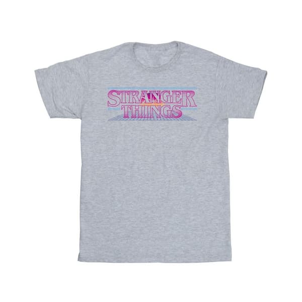 Netflix Girls Stranger Things Retro Title Cotton T-Shirt