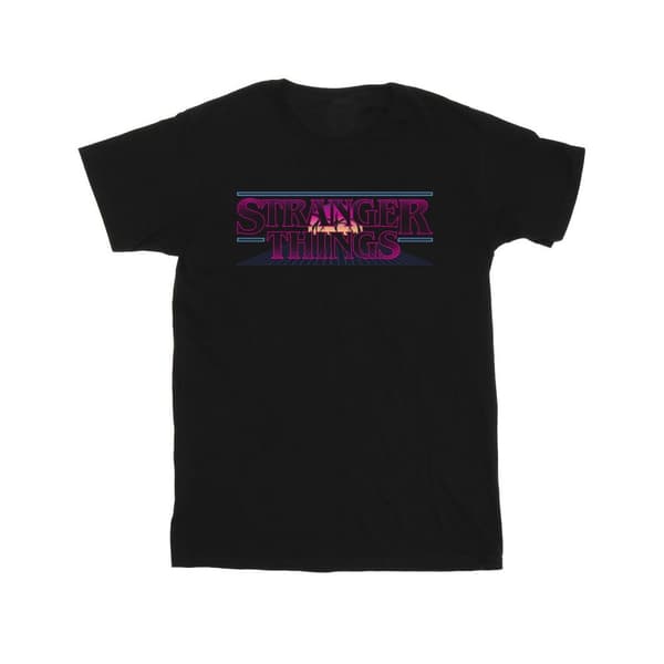 Netflix Girls Stranger Things Retro Title Cotton T-Shirt