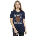 Miniatyrbillede 2 af 3: Star Wars Womens/Ladies Wookiee Little Christmas Cotton Boyfriend T-Shirt