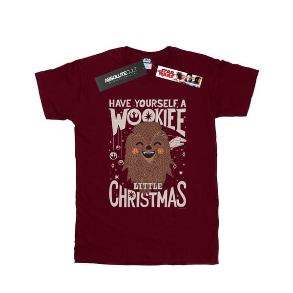 Star Wars Womens/Ladies Wookiee Little Christmas Cotton Boyfriend T-Shirt