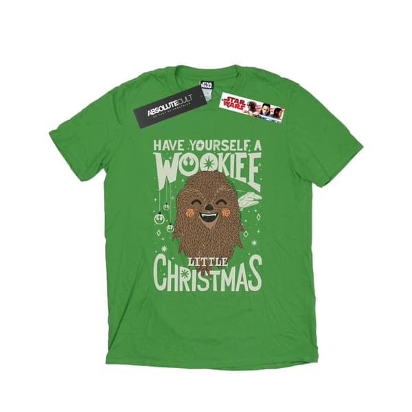 Star Wars Womens/Ladies Wookiee Little Christmas Cotton Boyfriend T-Shirt