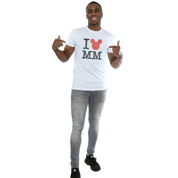 Disney Mens I Love Mickey Mouse T-Shirt