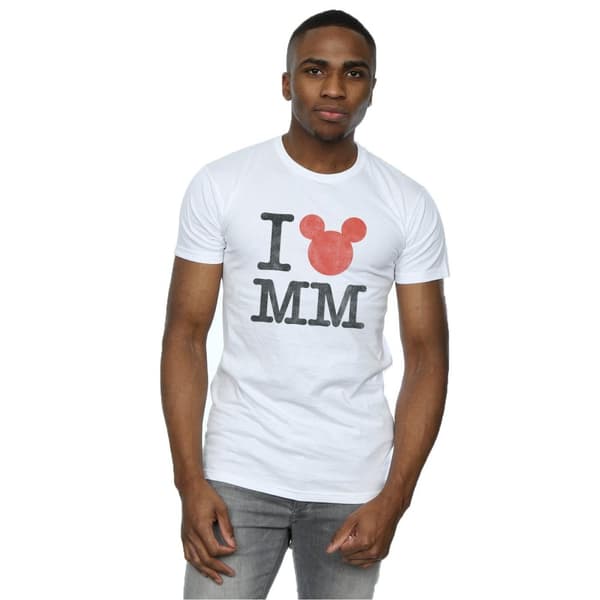 Disney Mens I Love Mickey Mouse T-Shirt