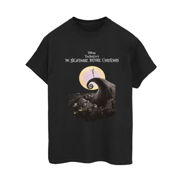 The Nightmare Before Christmas Pojkvänströja i bomull - dam/dam Moon Poster