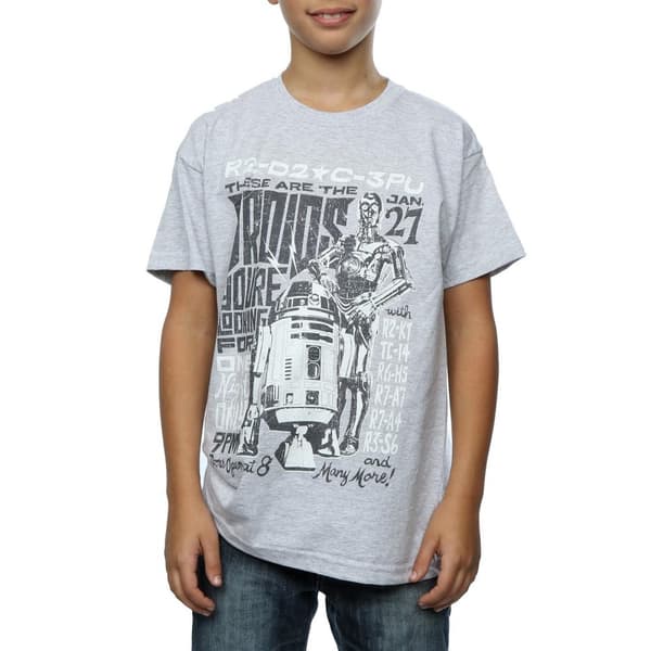 Star Wars T-shirt med rockposter av R2-D2 och C-3PO för pojkar