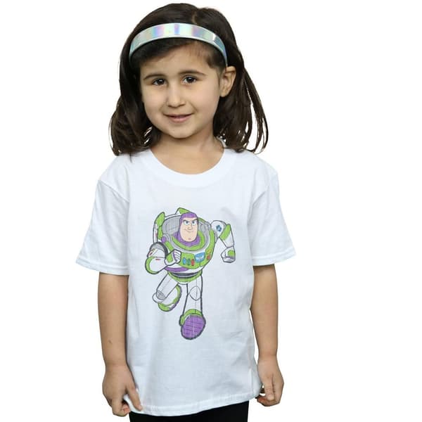 Disney Girls Toy Story 4 Classic Buzz Lightyear Cotton T-Shirt