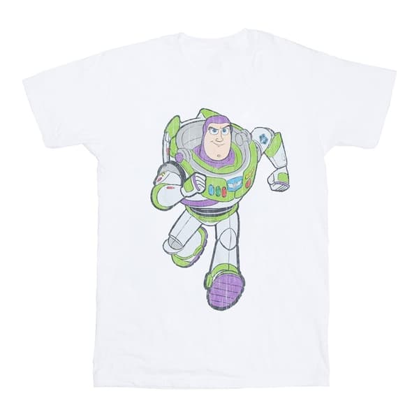 Disney Girls Toy Story 4 Classic Buzz Lightyear Cotton T-Shirt White 7-8 Years
