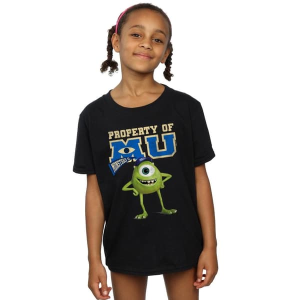 Disney T-shirt i bomull för flickor - Monsters University Property Of MU Mike