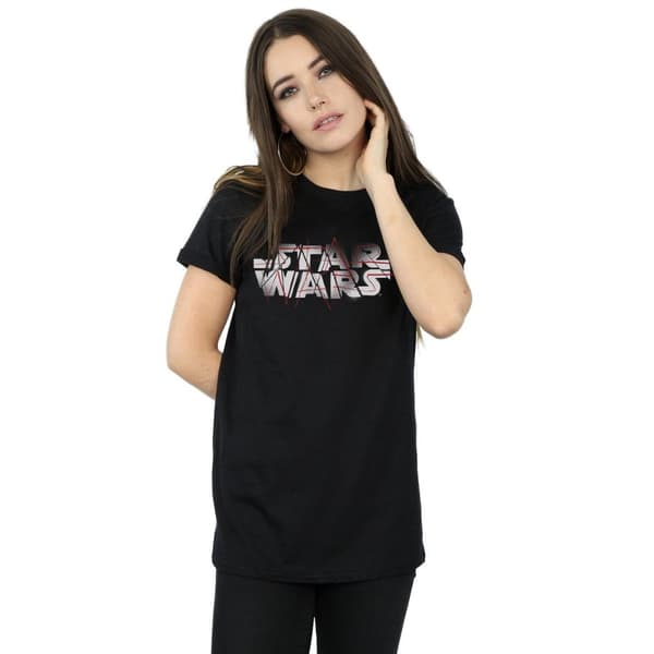 Star Wars Womens/Ladies The Last Jedi Spray Logo Cotton Boyfriend T-Shirt