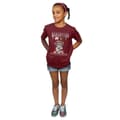 Miniatyrbilde 4 av 5: Tom And Jerry Girls Christmas Fair Isle Cotton T-Shirt