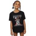 Miniatyrbilde 2 av 5: Tom And Jerry Girls Christmas Fair Isle Cotton T-Shirt