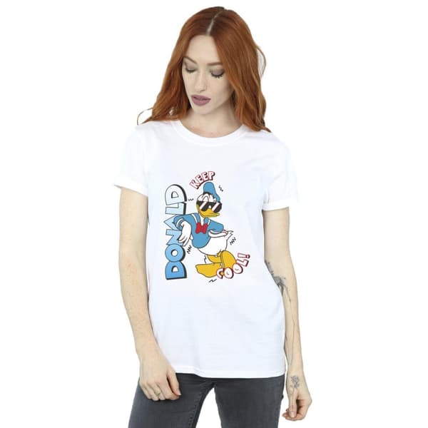 Disney Womens/Ladies Donald Duck Cool Cotton Boyfriend T-Shirt