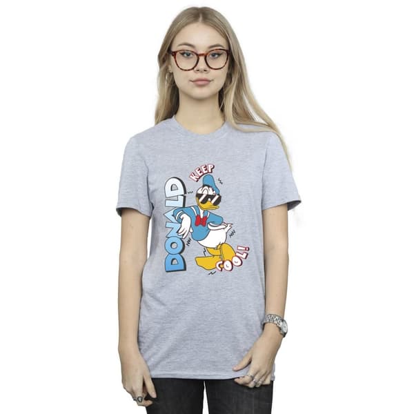Disney Womens/Ladies Donald Duck Cool Cotton Boyfriend T-Shirt