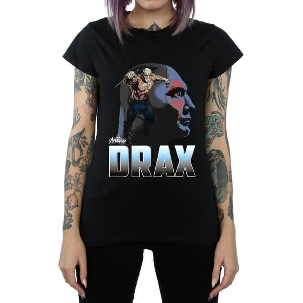 Marvel Womens/Ladies Avengers Infinity War Drax Character Cotton T-Shirt