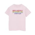 Miniatyrbillede 1 af 3: Netflix Womens/Ladies Stranger Things Rainbow Dot Logo Cotton Boyfriend T-Shirt