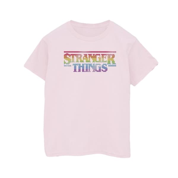 Netflix Womens/Ladies Stranger Things Rainbow Dot Logo Cotton Boyfriend T-Shirt