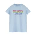 Miniatyrbillede 1 af 3: Netflix Womens/Ladies Stranger Things Rainbow Dot Logo Cotton Boyfriend T-Shirt