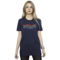 Miniatyrbillede 2 af 3: Netflix Womens/Ladies Stranger Things Rainbow Dot Logo Cotton Boyfriend T-Shirt