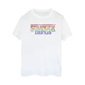 Miniatyrbillede 1 af 3: Netflix Womens/Ladies Stranger Things Rainbow Dot Logo Cotton Boyfriend T-Shirt
