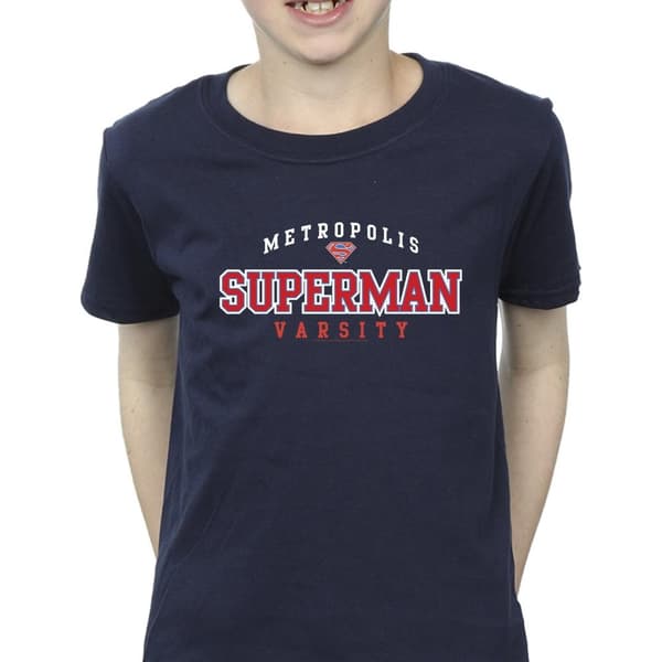 DC Comics Boys Superman Metropolis Varsity T-Shirt