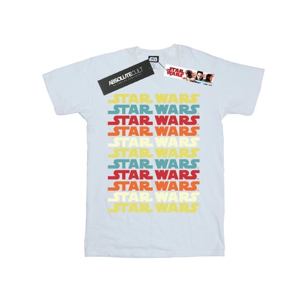 Star Wars Girls Retro Repeat Logo Cotton T-Shirt