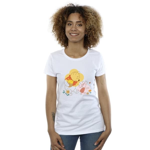 Disney Dam/kvinnor Winnie The Pooh Piglet T-shirt i bomull