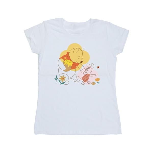 Disney Dam/kvinnor Winnie The Pooh Piglet T-shirt i bomull