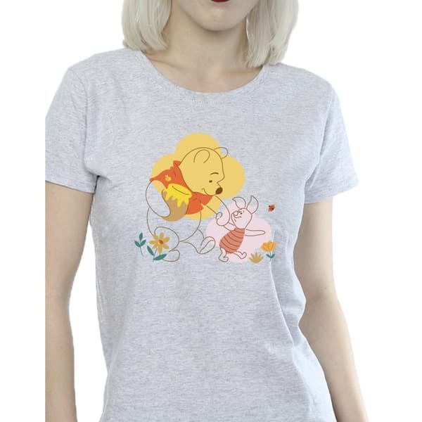 Disney Dam/kvinnor Winnie The Pooh Piglet T-shirt i bomull