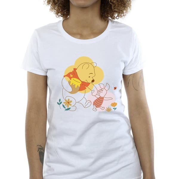 Disney Dam/kvinnor Winnie The Pooh Piglet T-shirt i bomull