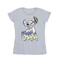 Miniatyrbild 1 av 2: Disney Dam/Tjej Lilo And Stitch Ohana Graffiti Bomulls-T-shirt